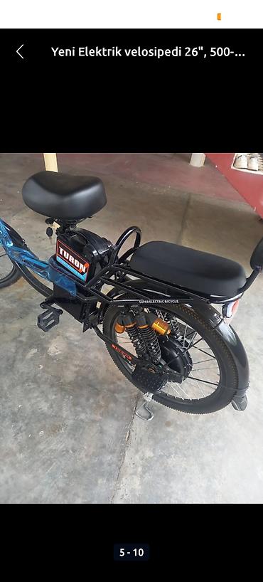 velpsiped: İşlənmiş Elektrik velosipedi 26", sürətlərin sayı: 1, 500-750 Vt, Ödənişli çatdırılma — 6