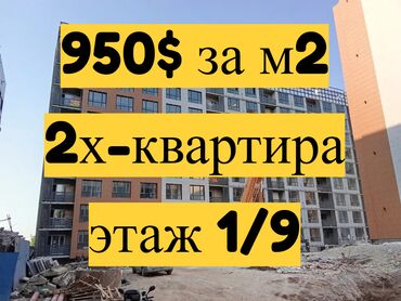 помещения для офиса: 2 бөлмө, 80 кв. м, Элитка, 1 кабат, ПСО (өзү оңдоп түзөтүп бүтүү үчүн)