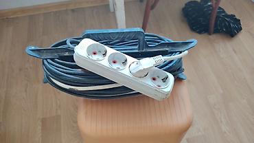 Удлинители: Udinitel 26 metr Uzun kabel uzatma + 4 yuvalı elektrik rozetkası — 1