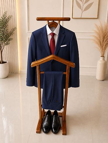 carter saat: Taxta geyim stendi – ikiqat valet - Material: qoz ağacı(cilalanmış — 4