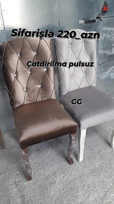 Sifarişlə mebel: Sifarişlə 6 ədəd stul 220_azn.Rəng seçimi var.2_3_günə — 1