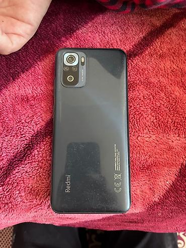 Мобильные телефоны: Redmi, Redmi Note 10, Б/у, 128 ГБ, цвет - Черный, 2 SIM — 1