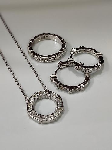 Серебряные наборы украшений: Серебряный Набор 925 пробы Размеры имеются Цена 5000 сом Можете — 12