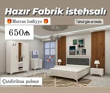 korka kamot: İkinəfərlik çarpayı, Komod, Yeni — 1