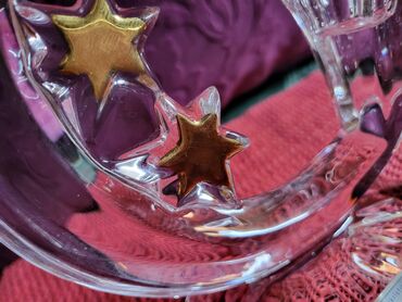Ostali kućni dekor: Svecnjak nov kristal,led kristal 90te. Visina. 19/10cm — 12
