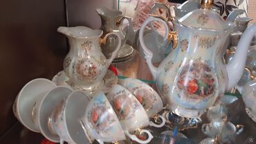 Çay dəstləri və servizlər: Çay dəsti, Farfor, 6 nəfərlik — 6