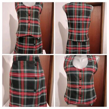 crop top new yorker: M (EU 38), Karirani, bоја - Bela