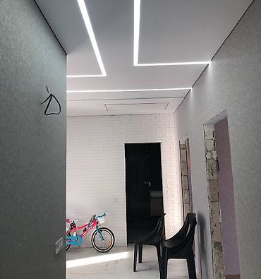 Потолочные работы: Натяжные потолки с трековыми светильниками Парящие потолки Теневые — 2