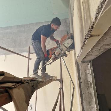qapi kraskalari: Beton kəsmə - Beton deşmə xidməti Beton kubik kərpicdən qapı — 7