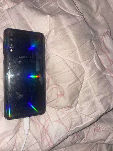 samsung 9001: Samsung Galaxy A50, 64 GB, rəng - Göy, İki sim kartlı, Barmaq izi, Face ID