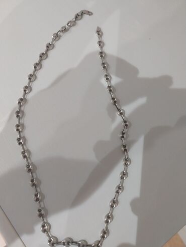 srebrni lanac: Srebrni lanac,kafa rad. Duzina 55cm. Prelep