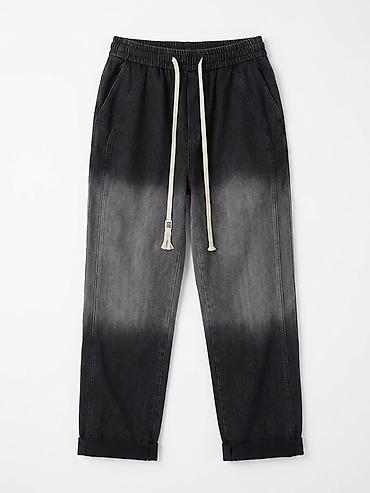 şalvar modelleri 2020: Unisex denim şalvar – qradient (ombre) effekti ilə - Parça: Yüngül — 1