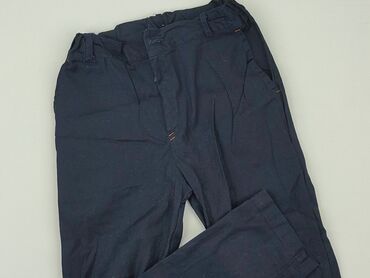 spodnie młodzieżowe chłopięce 164: Material trousers, 11 years, 134/140, condition - Very good