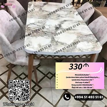caydan dəsti: Mətbəx üçün, Yeni, Açılan, Dördbucaq masa, 4 stul — 2
