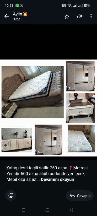 Divanlar: Yataq desti tecili satlir 750 azna 📍Matrası Yenidir 600 azna alnib