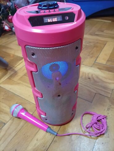 Zvučnici i stereo sistemi: Bluetooth karaoke zvučnik sa mikrofonom – roze - Prenosni cilindrični — 1