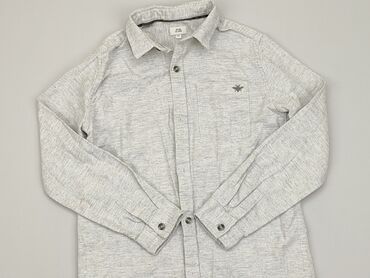 biała koszula polo: Сорочка 10 р., стан - Хороший, візерунок - Однотонний, колір - Сірий