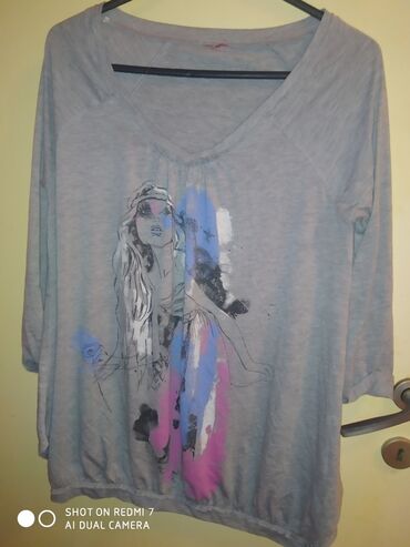 takko ženske majice: XL (EU 42), Single-colored, Print, color - Grey