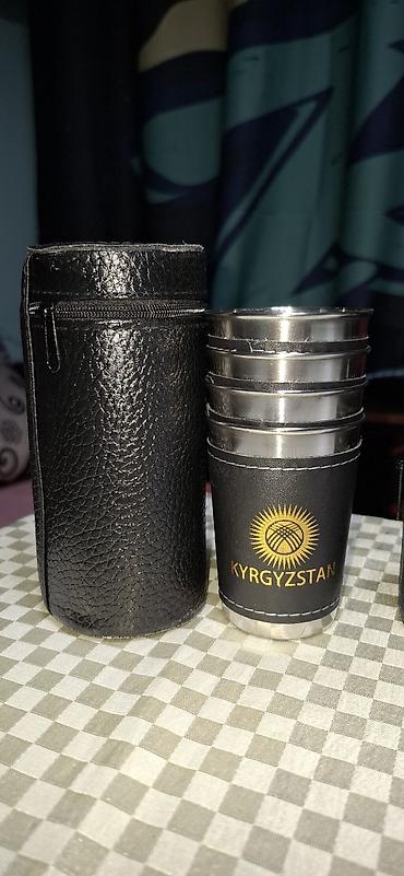 Другие комплектующие: Стальные рюмки, 4шт. в чехле (дермантин). С рисунком национального — 18