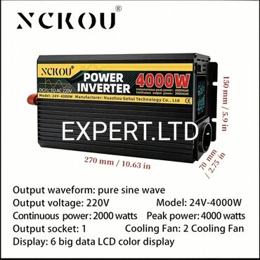 İnverterlər: Yeni Inverter, 1500-3000 Vt, 12 - 220 volt, Ünvandan götürmə, Ödənişli çatdırılma — 12