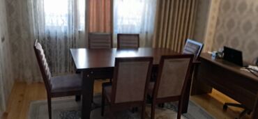 Qonaq otağı dəstləri: Qonaq otağı üçün, İşlənmiş, Kvadrat masa, 6 stul