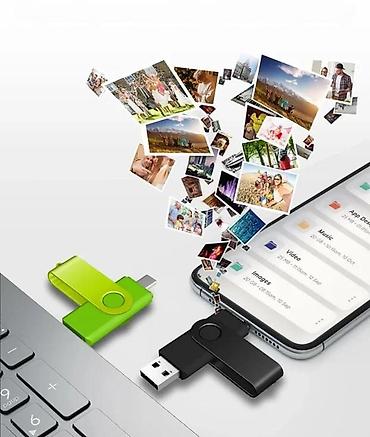 Hard diskovi, eksterni diskovi: USB flash memorija(dvostruki-USB i C ulaz) 128MB NOVO. DUALNA FLEŠ — 4