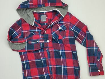 Shirts: Shirt 11 years, condition - Good, pattern - Cell, color - Red