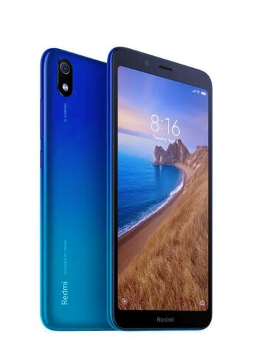 Redmi: Redmi, Redmi 7A, Б/у, 32 ГБ, цвет - Голубой, 2 SIM