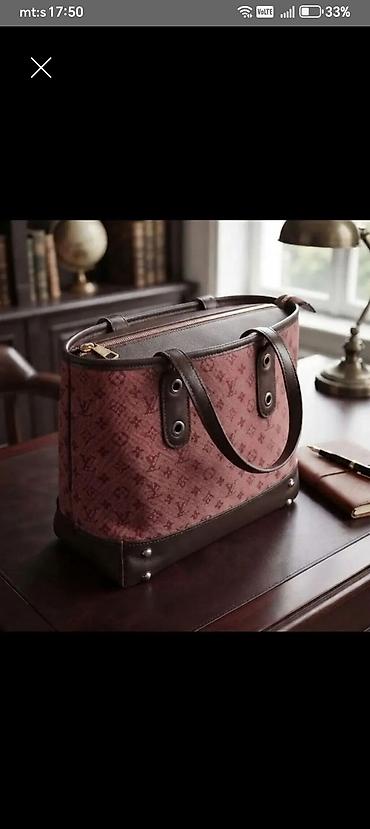 Elegantna damska torba – tote/šopper stil. - Materijal: platno sa