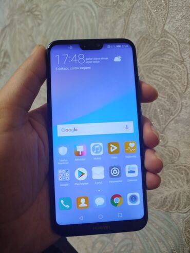 huawei p20: Huawei P20 Lite, 64 GB, rəng - Mavi, Barmaq izi