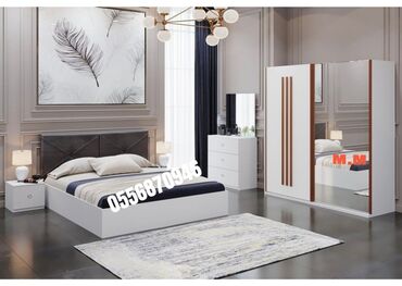 Yataq otağı dəstləri: İkinəfərlik çarpayı, Dolab, Termo, 2 tumba, Azərbaycan, Yeni — 10