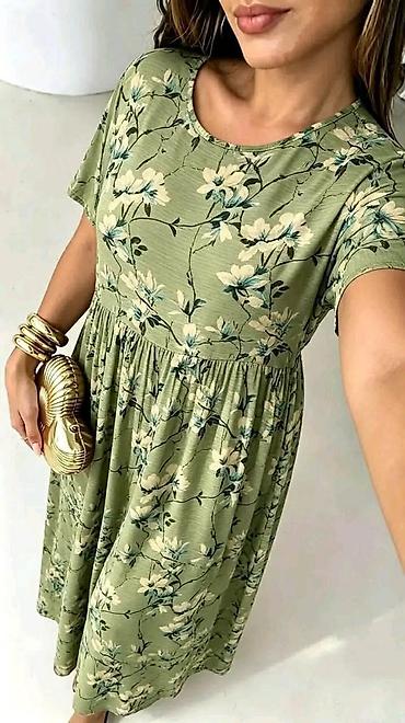 pantalone mango: Ženska letnja haljina sa cvetnim printom - Kroj: komotan A-kroj sa — 3