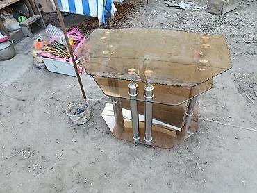 Журнальные столы: Стеклянные столик б/у — 2