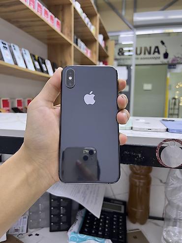 Уюлдук телефондор жана аксессуарлар: IPhone Xs, Колдонулган, 64 ГБ, Кара, Заряддоочу түзүлүш, Коргоочу айнек, Каптама, 74 % — 1