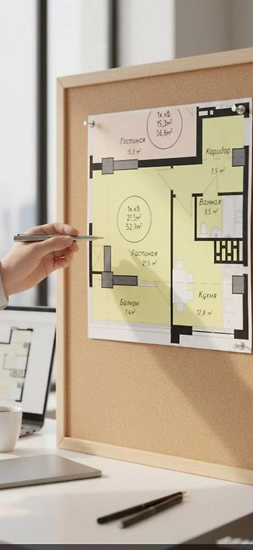 Продажа квартир: 2 комнаты, 52 м², Элитка, 12 этаж, Готовая ПСО (под самоотделку) at lalafo.kg — 5 Продажа квартир: 2 комнаты, 52 м², Элитка, 12 этаж, Готовая ПСО (под самоотделку) — 5