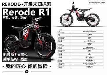 Мотоциклы: RERODE R1 RERODE R1 - Прочный. Тихий. Эффективный. Каждый — 16