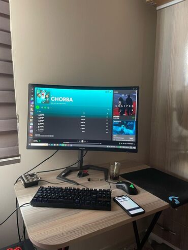 Masaüstü kompüterlər və iş stansiyaları: MONİTOR: Philips Evnia 27" 240 hz 0.5ms PC: Processor AMD Ryzen 5
