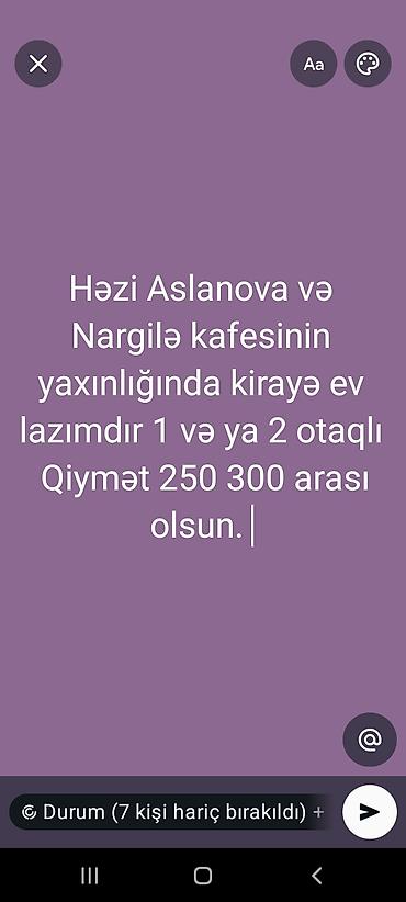 resulzade qes: Kirayə axtarılır: Həzi Aslanov metrosu və Nargilə kafesinin — 1