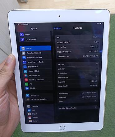 ipad air бу: Apple iPad Air 2 – 128 GB, Wi‑Fi, Gold Xüsusiyyətlər: ideal vezyetde — 3