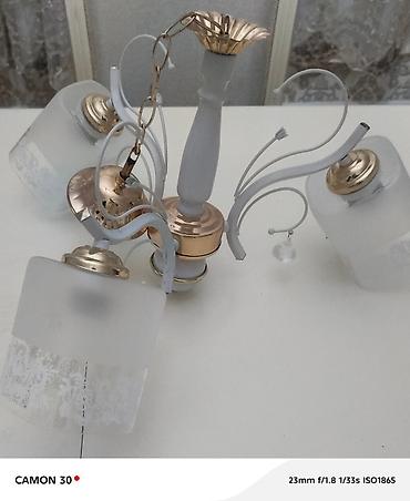 lüstr satışı: Çılçıraq, 3 lampa, Şüşə — 2