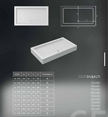 duş altlığı: Məhsul: Duş altlığı kolleksiyası - Formalar: kvadrat və düzbucaqlı - — 3