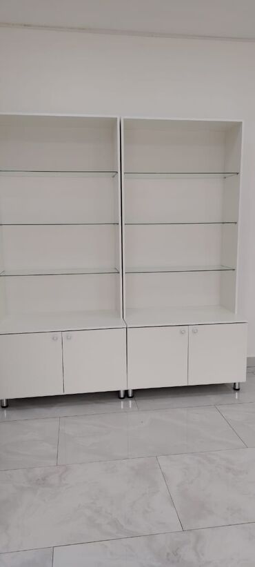 вешалка стойка для одежды напольная в икеа: Ağ rəngli vitrin rəf dəstləri - 4ədəd moduldan ibarət vitrin