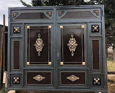 Ворота и комплектующие: Metall darvaza – dekorativ döymə elementli - Material: qalın divarlı — 1