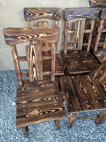 Sifarişlə restoran üçün masa və oturacaq dəstləri: Stullar ilə, Kvadrat masa, 4 nəfər — 16