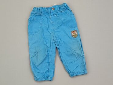 czarne spodnie materiałowe z wysokim stanem: Baby material trousers, 6-9 months, 68-74 cm, condition - Good