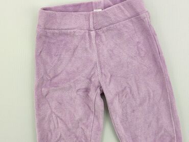 fioletowe legginsy dziecięce: Spodnie dresowe, 0-3 m, stan - Dobry