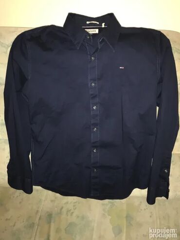 Košulje: Original Tommy Hilfiger kosulja L 100% cotton Teget plava Ramena 50cm — 6