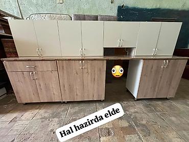 ağ mata: Mətbəx mebeli və masa-stul dəsti - Mətbəx dəsti: yuxarı və aşağı — 2