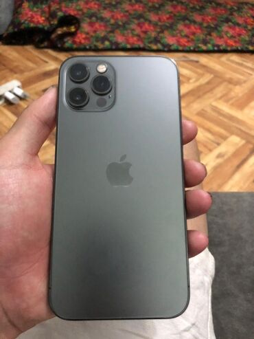 телефоны простой: IPhone 12 Pro, Жаңы, 256 ГБ, Кара, Куту, 77 %