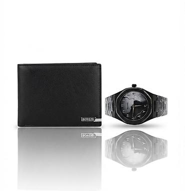 iphone whatch: Акция 70%! Подарочный набор для мужчин: кошелёк Boweisi + наручные — 1